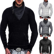 Fashion Pocket High Neck Slim Fit Sweater Knit Coat