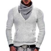 Fashion Pocket High Neck Slim Fit Sweater Knit Coat