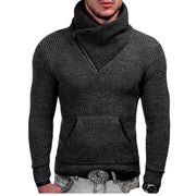 Fashion Pocket High Neck Slim Fit Sweater Knit Coat