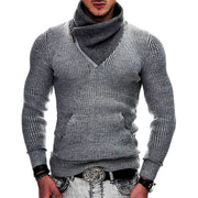 Fashion Pocket High Neck Slim Fit Sweater Knit Coat