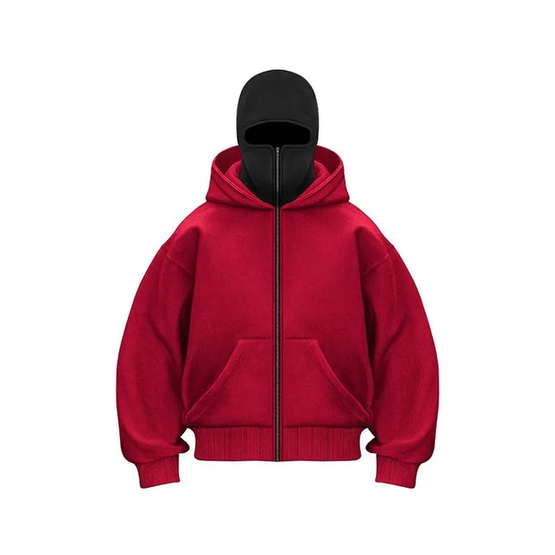 Fleece-lined Double Hooded Sweater